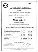 Certifkikát ECDL