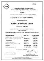 Certifkikát ECDL
