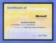 Certifkikát MCP